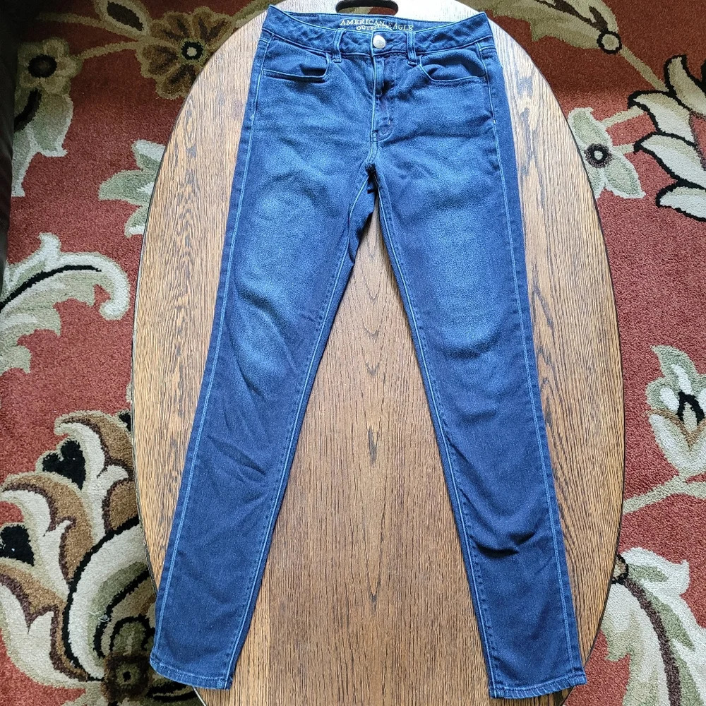 American Eagle Hi-Rise Jegging Dark Wash Size Women's 6 Long